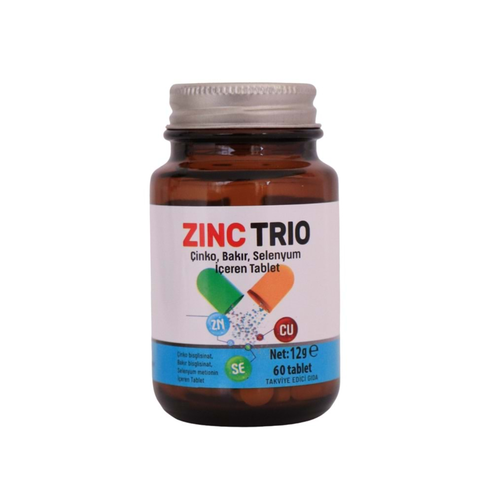 ZINC TRIO 60 TABLET (Çinko, Bakır, Selenyum)